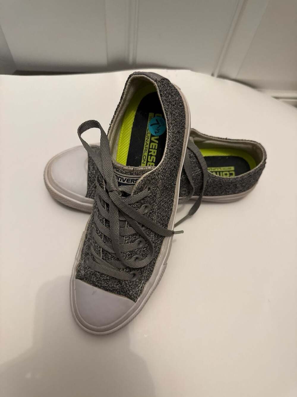 Converse Chuck Taylor All Star II Low Top Grey Woven Sneakers Size 7.5